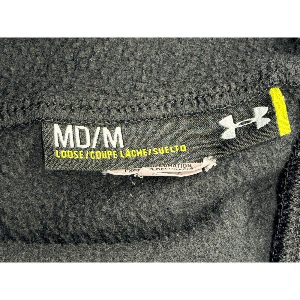 Under Armour Sweatpants Womens Med Black Storm Loose Fit Fleece Wide Leg Active - Picture 2 of 12